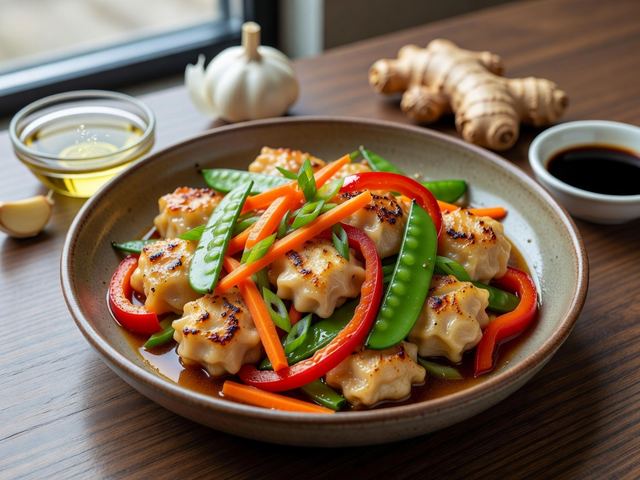 Chicken Pot Stickers Stir-Fry Bowl