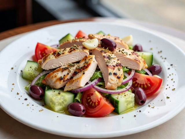 Greek Salad with Grilled Chicken