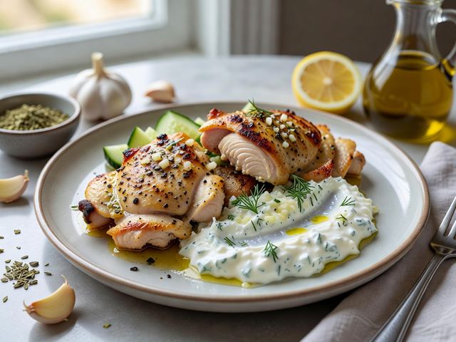 Souvlaki Chicken with Tzatziki