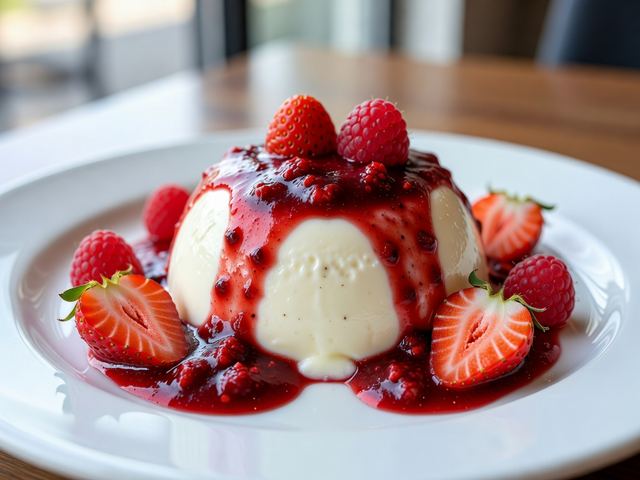 Panna Cotta with Berry Sauce