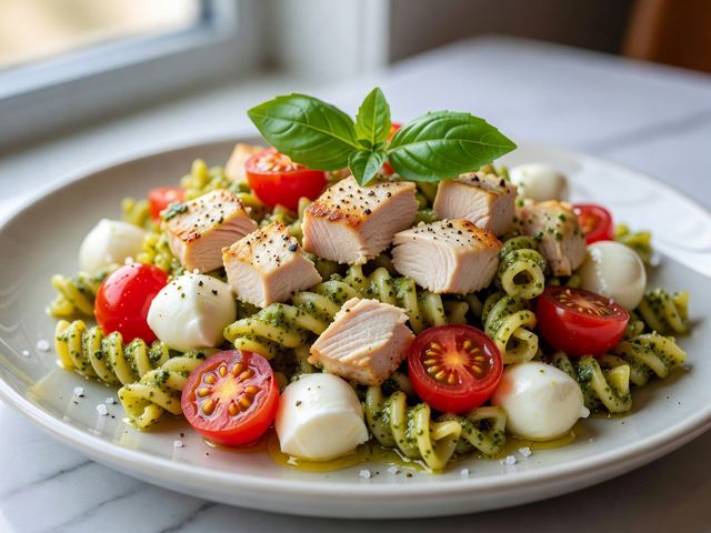 Pesto Chicken Pasta Salad
