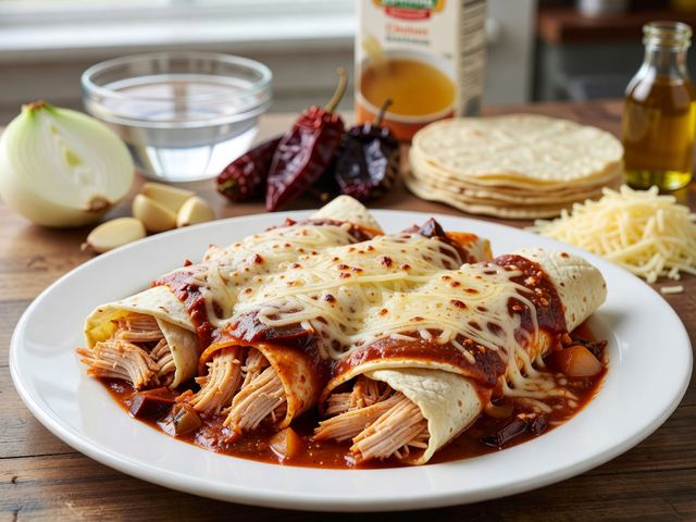 Chicken Enchiladas Rojas