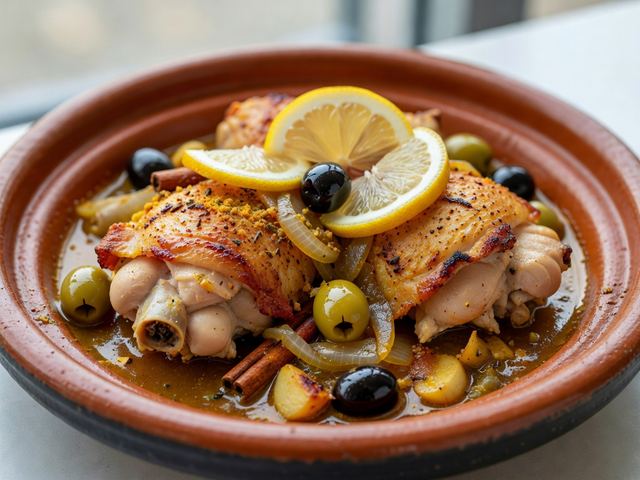 Chicken Tagine with Olives and Lemon