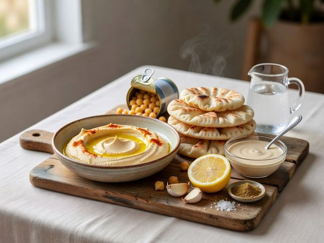 Hummus Plate with Warm Pita