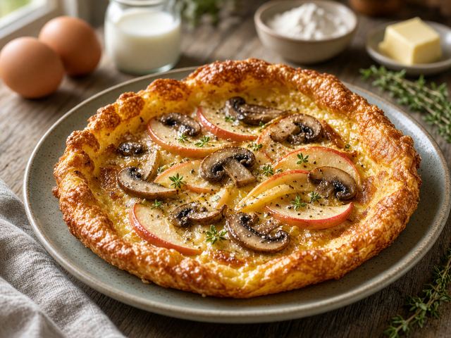 Apple Mushroom Dutch Baby