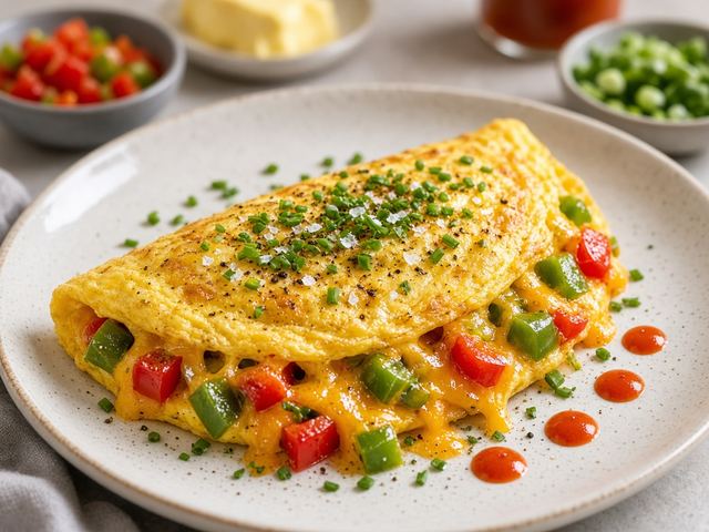 Bell Pepper & Cheddar Omelet