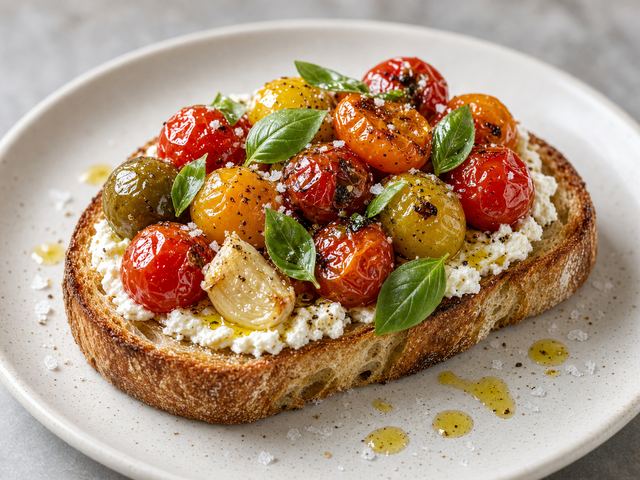 Blistered Tomato Toast