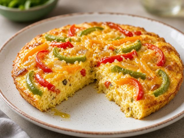 Cheesy Bell Pepper Frittata
