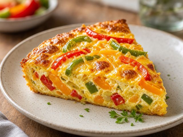 Cheesy Bell Pepper Frittata