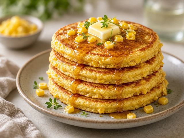 Cornmeal Pancake Stack