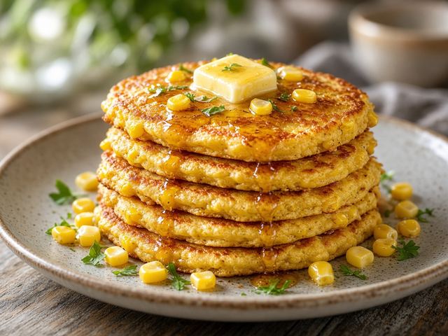 Cornmeal Pancake Stack