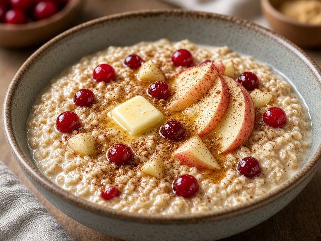 Cranberry Apple Steel-Cut Oats