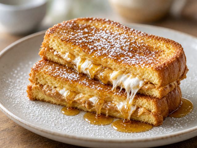 Fluffernutter Stuffed French Toast