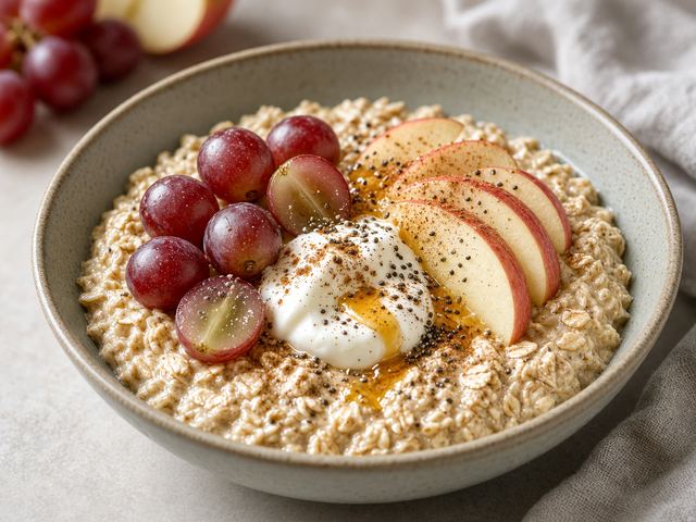 Grape & Apple Overnight Oats