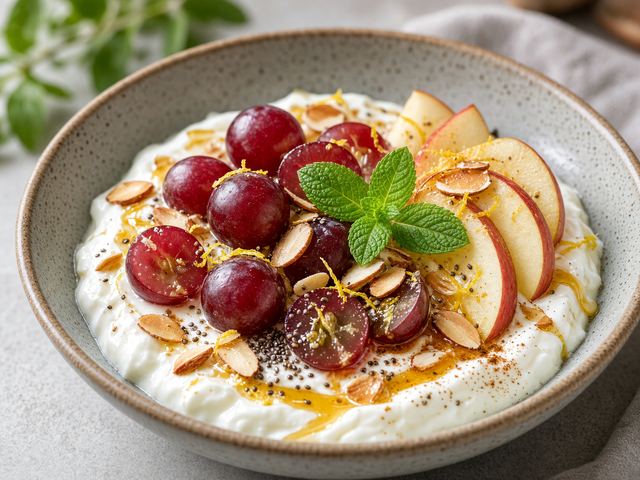 Grape & Apple Yogurt Bowl