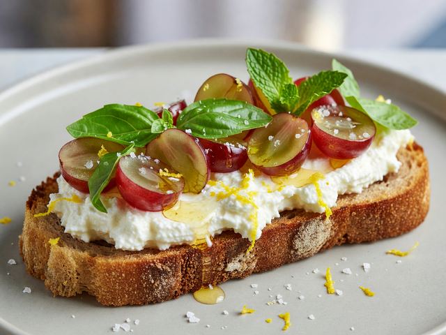 Grape & Ricotta Toast