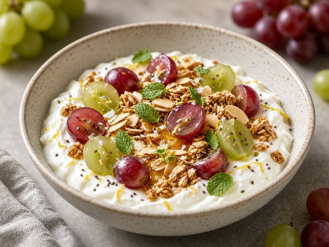Grape & Yogurt Parfait Bowls