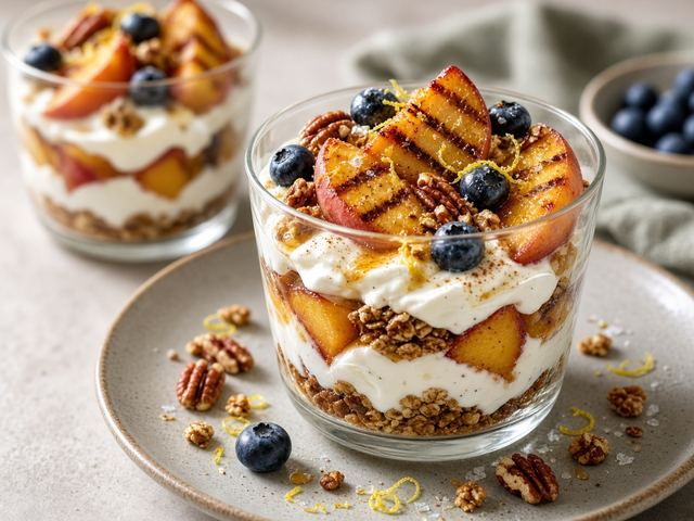 Grilled Peach Parfaits