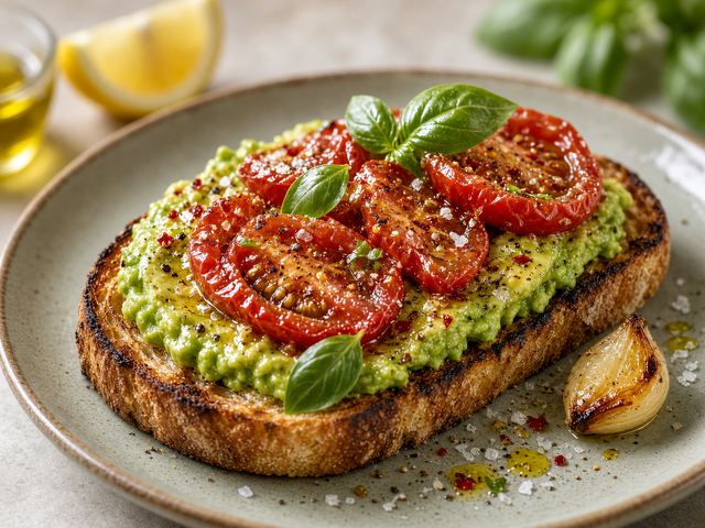 Grilled Tomato Avocado Toast
