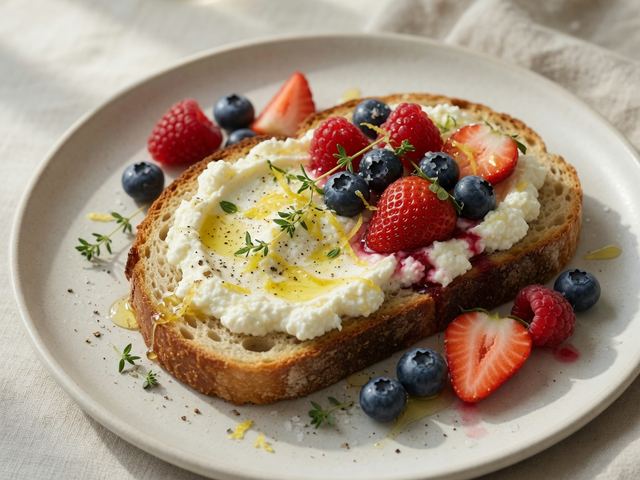 Lemon Ricotta Toast with Berries
