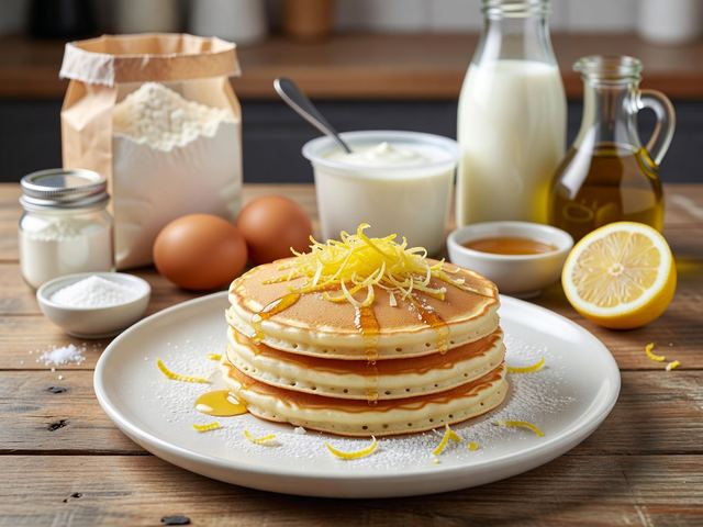 Lemon Yogurt Pancakes