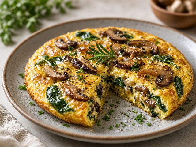 Mushroom Spinach Frittata