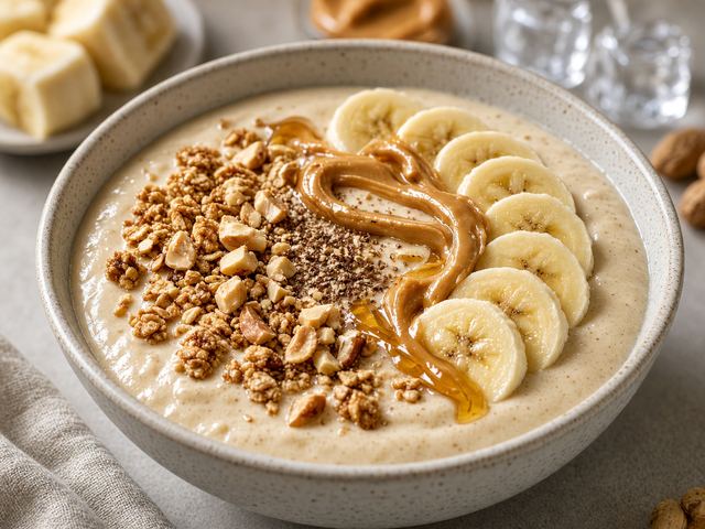 Peanut Butter Banana Smoothie Bowl
