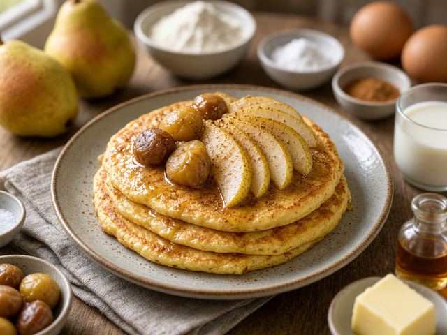 Pear & Chestnut Pancakes