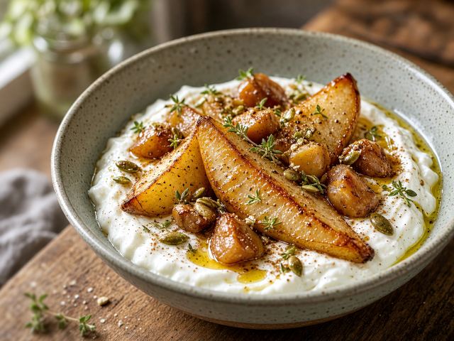 Roasted Pear Yogurt Bowls