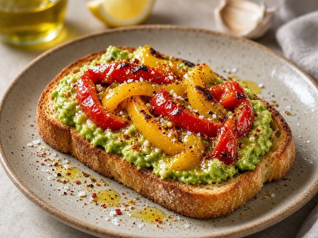 Roasted Pepper Avocado Toast
