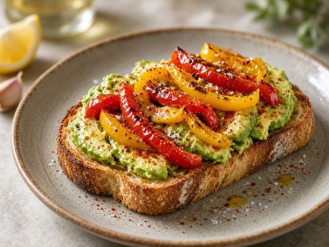 Roasted Pepper Avocado Toast
