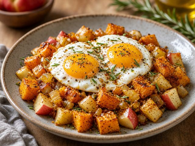 Roasted Pumpkin Apple Breakfast Hash