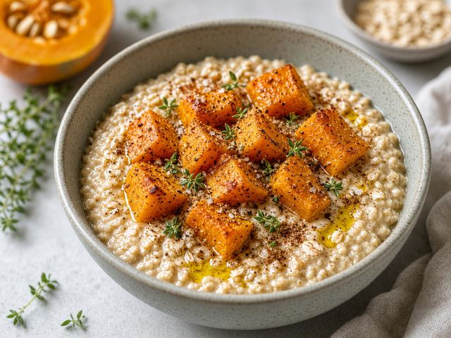 Roasted Pumpkin Oatmeal Bowls