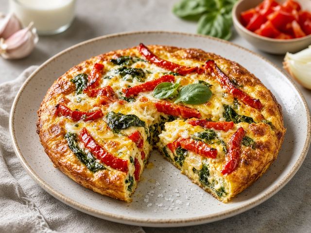 Roasted Red Pepper Frittata