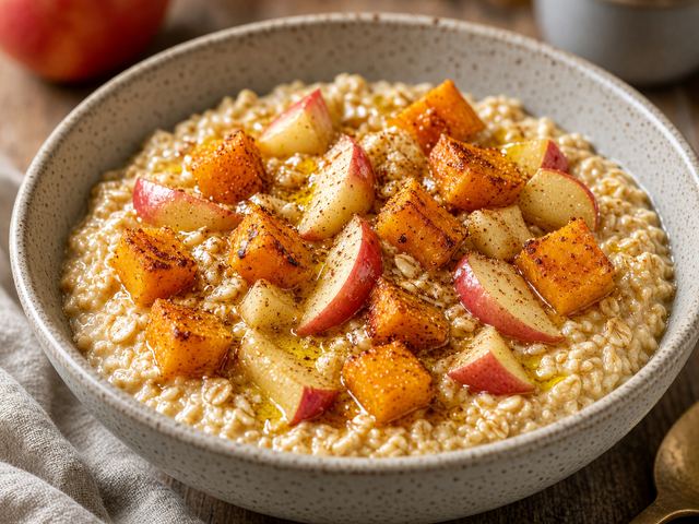 Roasted Squash & Apple Oatmeal