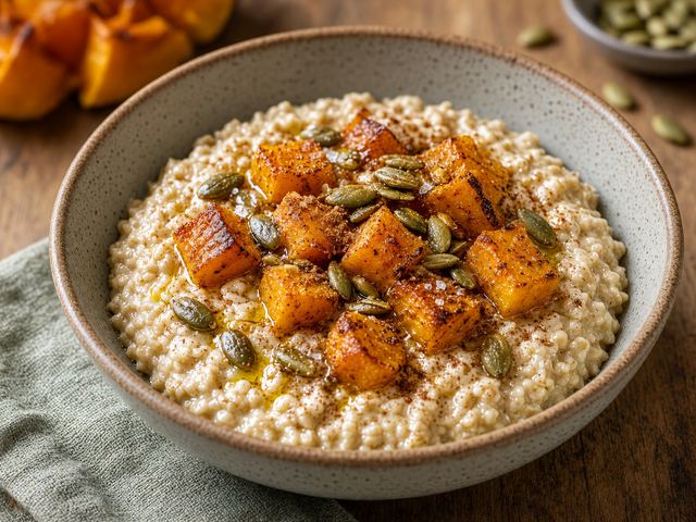 Roasted Squash Oatmeal Bowls