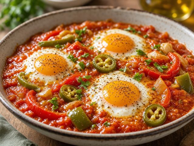Spicy Shakshuka with Peppers