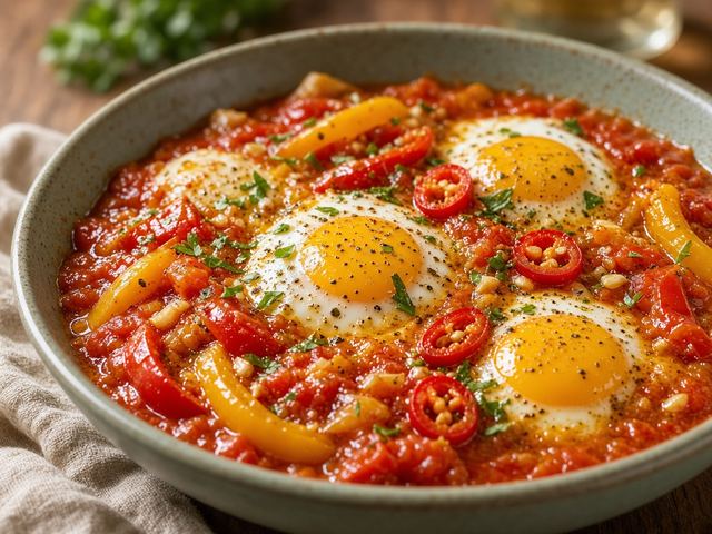 Spicy Shakshuka with Peppers
