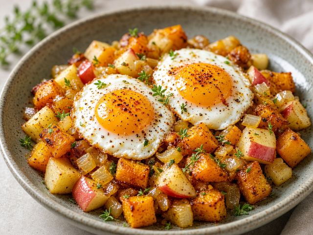 Squash Apple Breakfast Hash