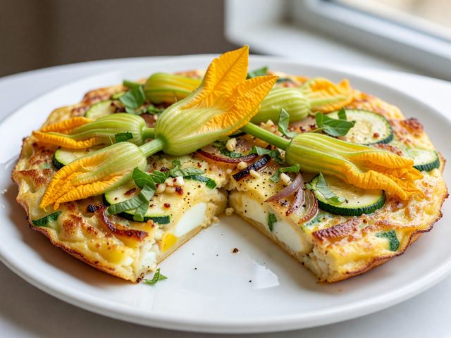 Squash Blossom Frittata