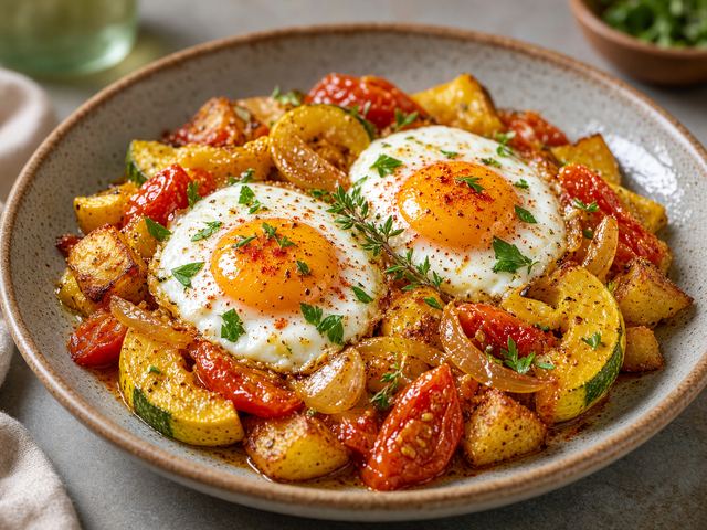 Squash & Tomato Breakfast Hash