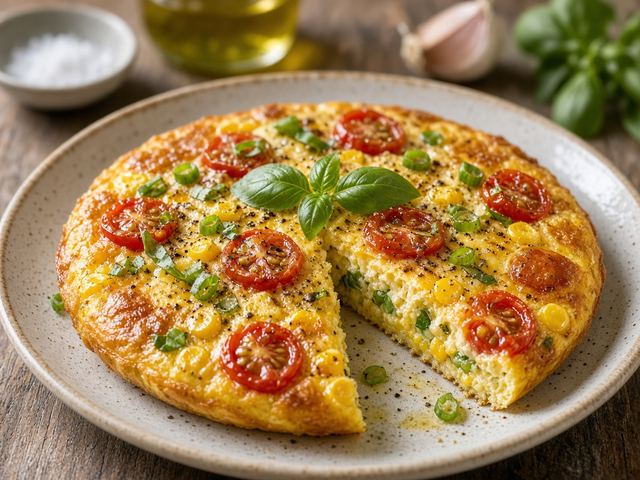 Sweet Corn & Tomato Frittata