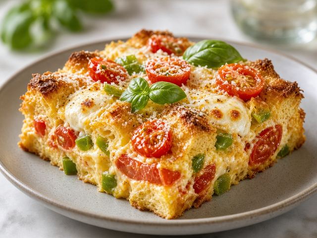 Tomato Basil Breakfast Casserole