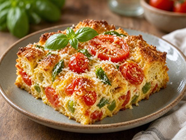 Tomato Basil Breakfast Casserole