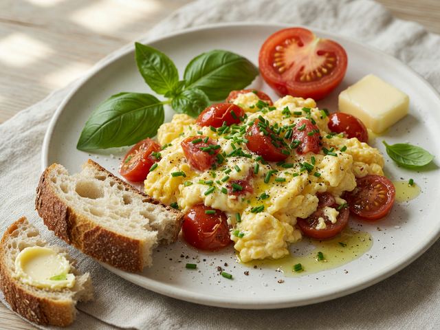 Tomato Herb Scrambled Eggs