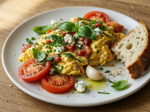 Tomato Herb Scrambled Eggs