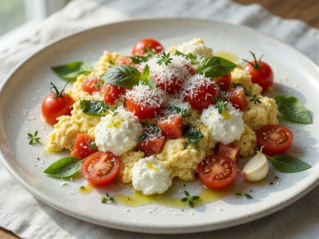 Tomato Ricotta Scramble