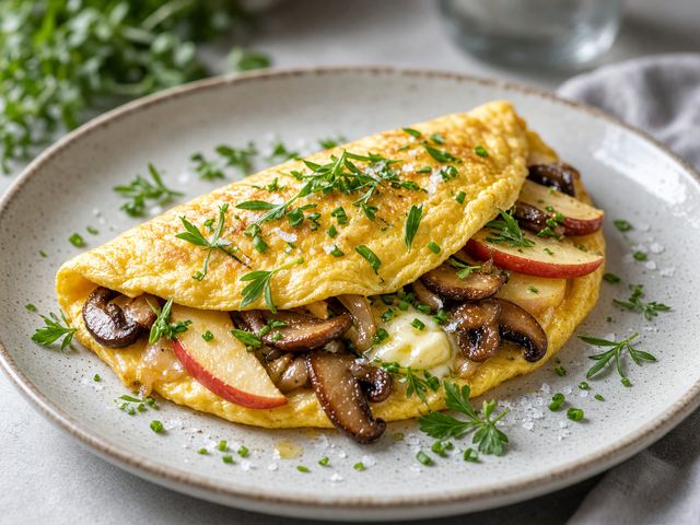 Warm Apple & Herb Omelet