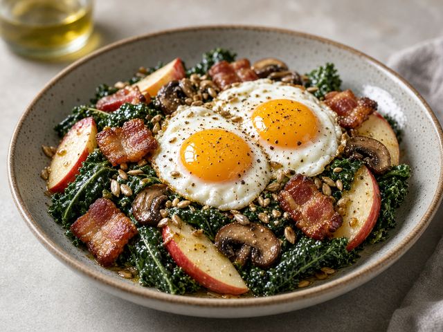 Warm Apple & Kale Breakfast Salad