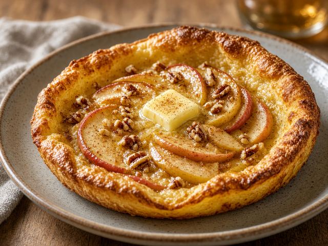 Warm Apple & Pecan Dutch Baby